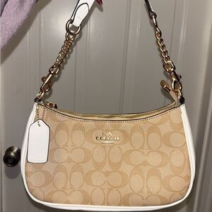 Coach Tan and White Women's Bag